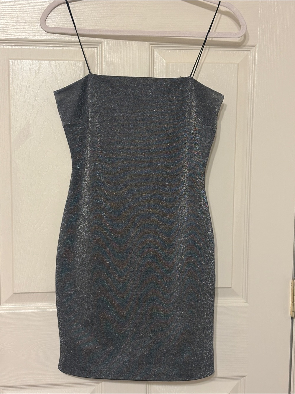 Topshop Charcoal Sparkle Slip Mini Party Dress 4